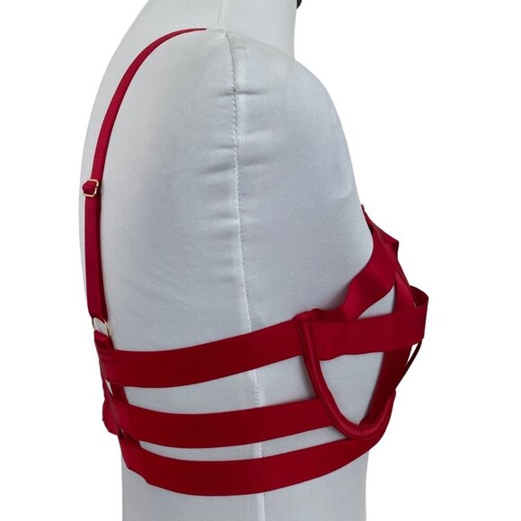 Victoria's Secret Red Strappy Bra - Picture 2 of 12